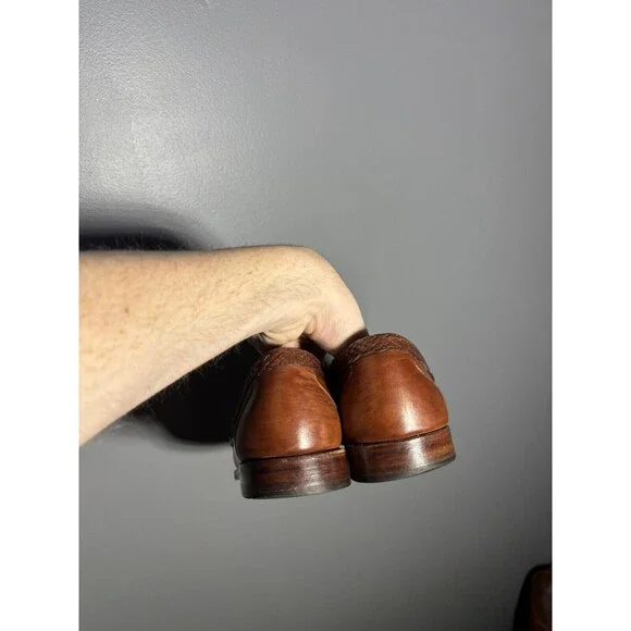 Allen Edmonds Maxfield Tassel Loafers Men's Size 9.5 Brown Leather Slip On Shoes - Picture 4 of 7